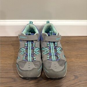 Merrell Kids' Gray and Teal hiking boots